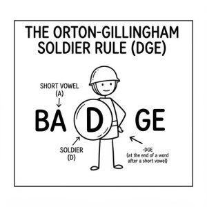 Soldier Rule in spelling chart comparing bridge and cage